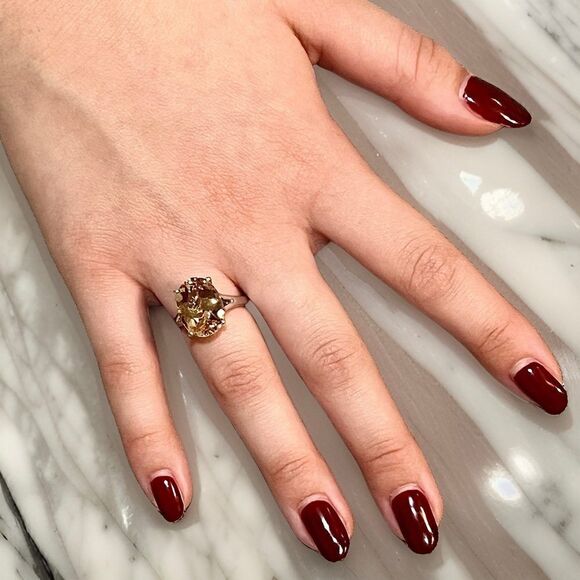 Natural Citrine Ring 6.5 14k W Gold 6.48 Cts Certified $3,950 310628 - Picture 5 of 16